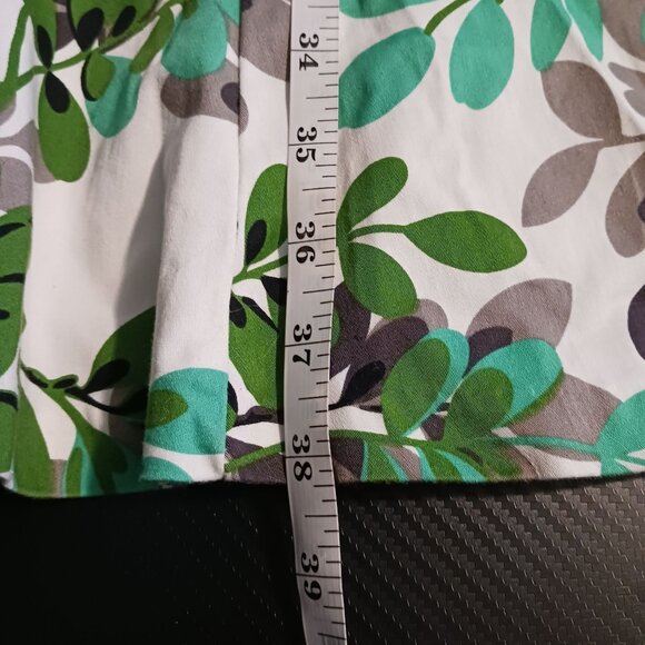 London Style Floral Multi Cap‎ Sleeve Back Cut-Out Cotton Fit & Flare Dress, 14 - Picture 11 of 11